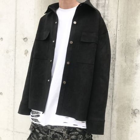 URKOOL/SUEDE Shirts JACKET  BLACK