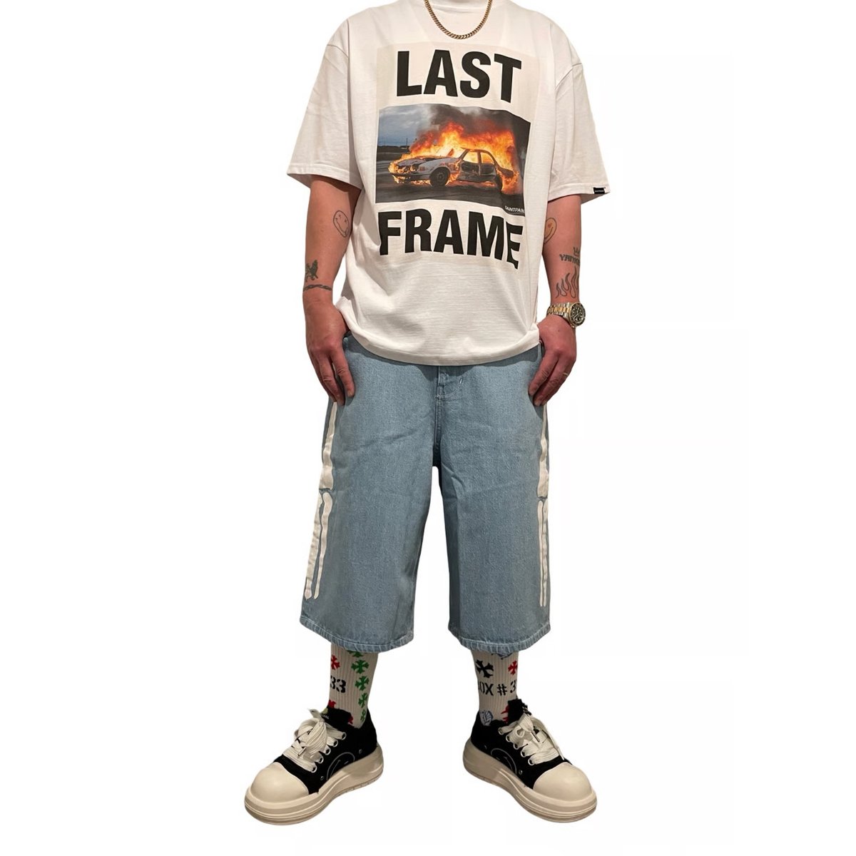 VANSON / Skalton Bones Denim Shorts 