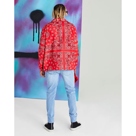 BOOHOO × Migos /BANDANA Coach Jacket RED