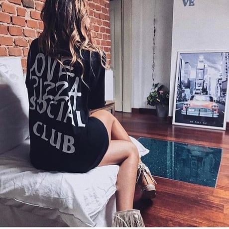 No Perfect Italy/Love Pizza Club  Big Tee Black