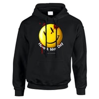 R MAX Clothing/Art "Smily" Hoodie BLACK