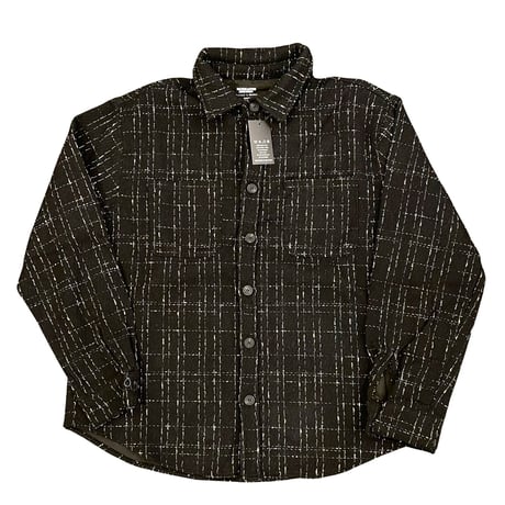 Mismatch NYC/Oversized Tweed shirts  jacket BLACK