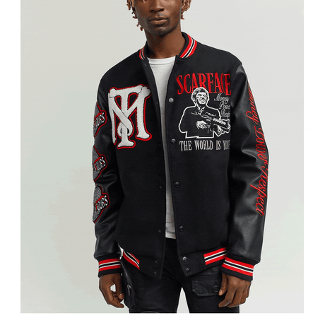 Reason Clothing Newyork /SCARFACE Wool Varsity Jacket