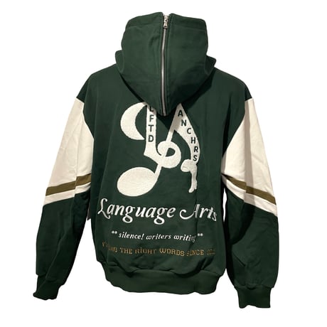 LIFTED ANCHORS/ Varcity 2way Zip Hoodie (Green)
