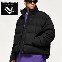WOSS.official/SHORT DOWN JACKET  BLACK