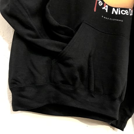 R MAX Clothing/Art "Smily" Hoodie BLACK