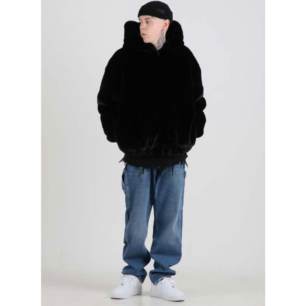FLYING NINETY ボアジャケット FNTY/FUR Hoodie Jacket BLACK | BINGOSTAR ・ ビンゴスター