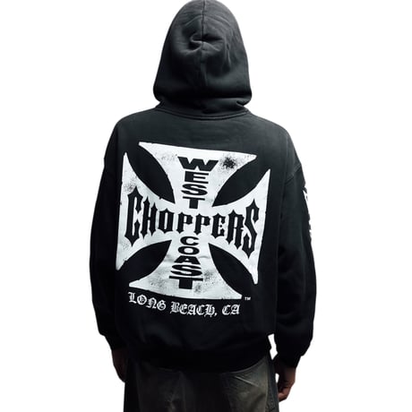 West Coast Choppers/ Logo Hoodie "Vintage BLACK"