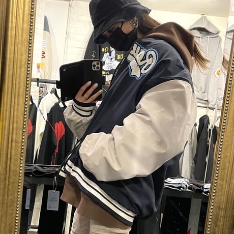 WOSS.official/ FUR  Varsity Jacket  (REVERSIBLE)