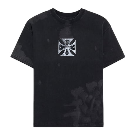 West Coast Choppers/ Logo Bleach Tee "Vintage BLACK"