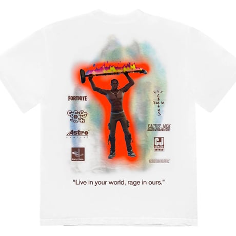 Travis Scott /Cactus Jack "FORTNITE" Tshirts WHITE