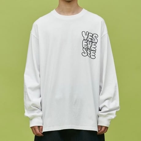 YESEYESEE/ Big Logo LongSleeve Tee WHITE