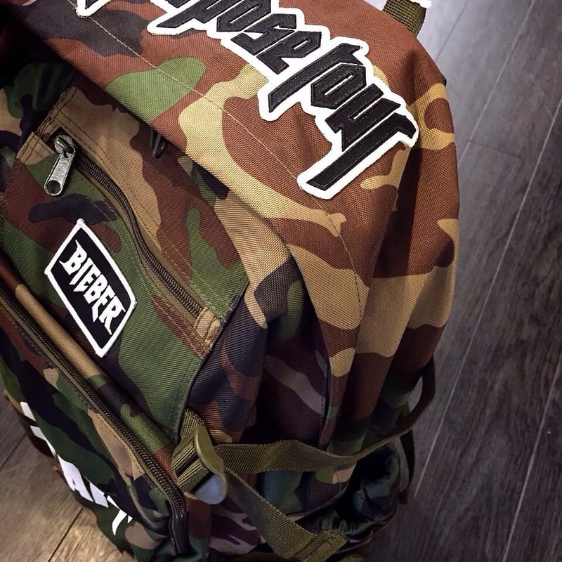 Purpose tour/Justin bieber official CAMO BackPa