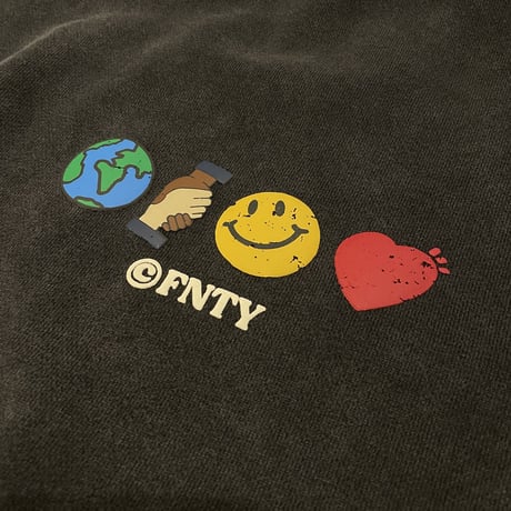 FNTY/World Unity Love Hoodie  "WASHED BLACK"