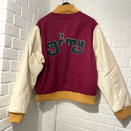 GRMY/WOOL Baseball Jacket "DARK RED"