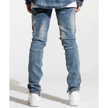 Crysp Denim/ZIP damage Denim
