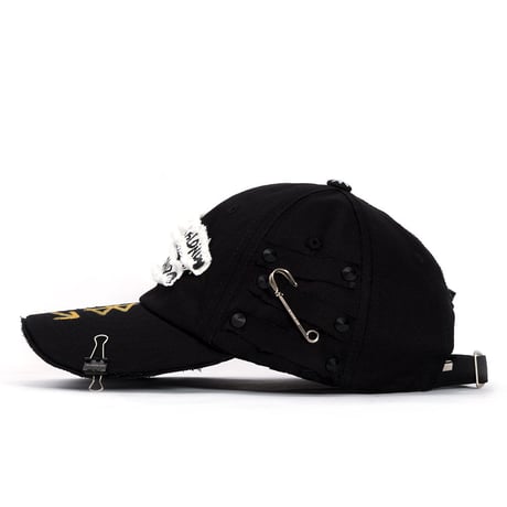 BLACK BLOND/Smile patch cap