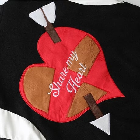 WOSS.official/ Heart Varsity Jacket
