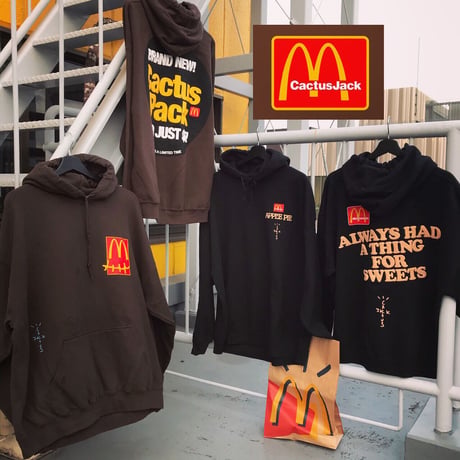 Mcdonalds × Travis Scott /Cactus Jack Hoodie "WASHED BLACK"