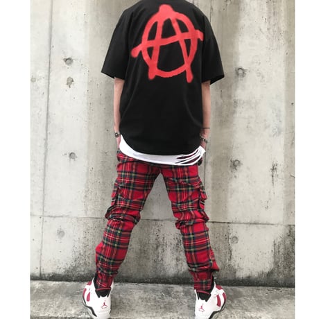 URKOOL/Military PantsーRed Plaid