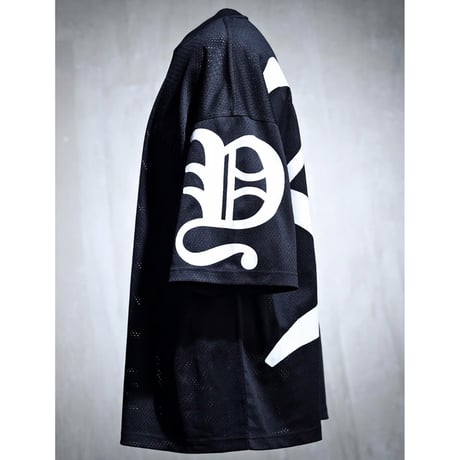 By The R/Big Lettering Mesh Tshirts (Set UP)  BLACK