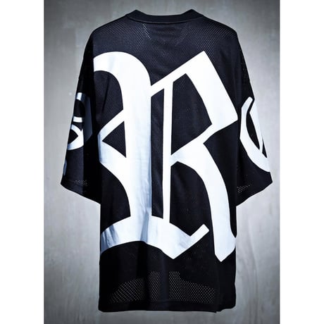 By The R/Big Lettering Mesh Tshirts (Set UP)  BLACK