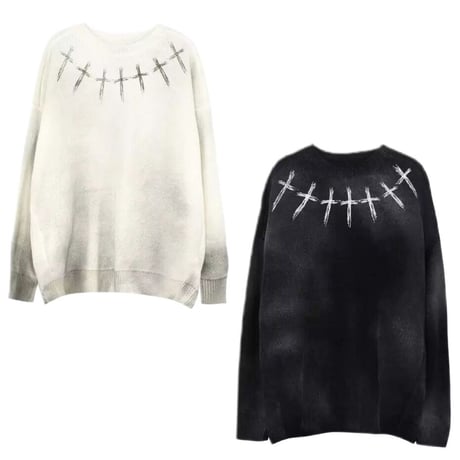 Mismatch NYC/ HandPaint Cross knit