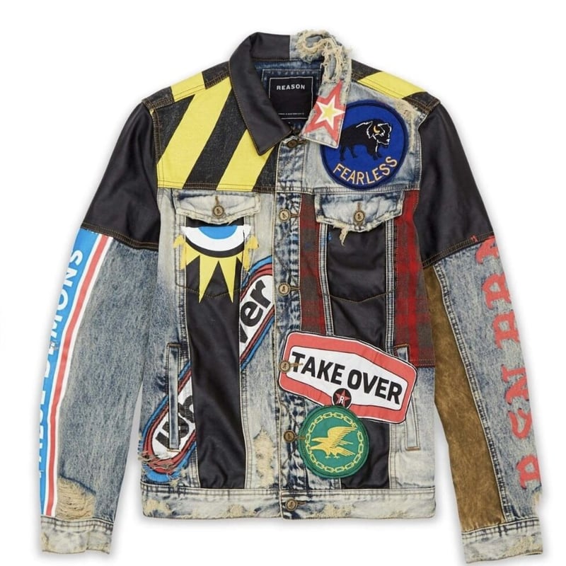Reason Clothing Newyork/Crazed denim Jacket | B