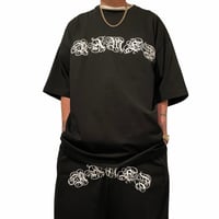 SUBLIMATION/ Embroid Oversize Tee (SET UP) BLACK