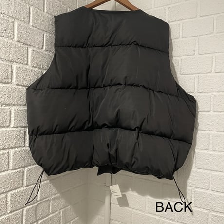 EPTM/PUFFER VEST（REVERSIBLE）”BLACK"