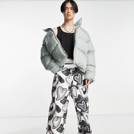 COLLUSION Studios /Short Puffer Jacket GRAY