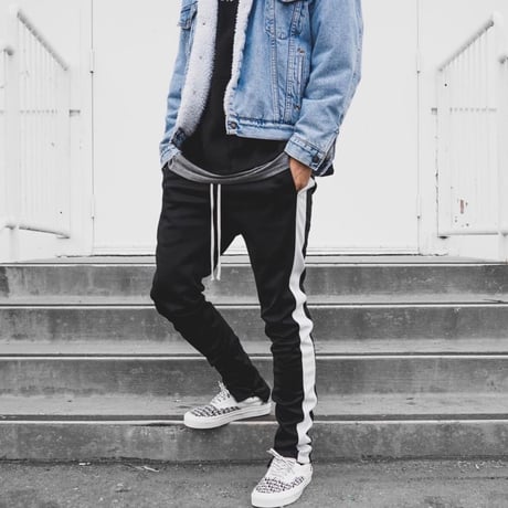 EPTM/トラックパンツ　Black×White