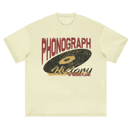 Mismatch NYC/ Record Tee "CREAM"