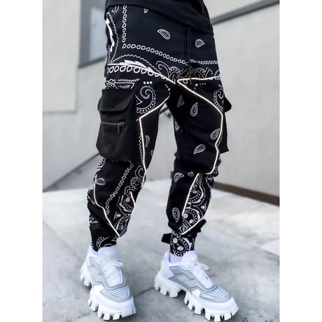 GUAPI/ Paisley cargo pants V2 ”BLACK”