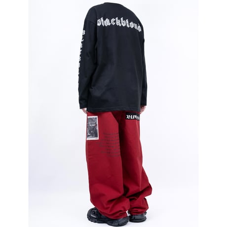 BLACK BLOND/Sketch Logo Long Tee BLACK