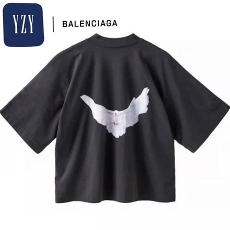 YEEZY GAP by BALENCIAGA / CROP DOVE NO SEAM TEE  "WASH BLACK"