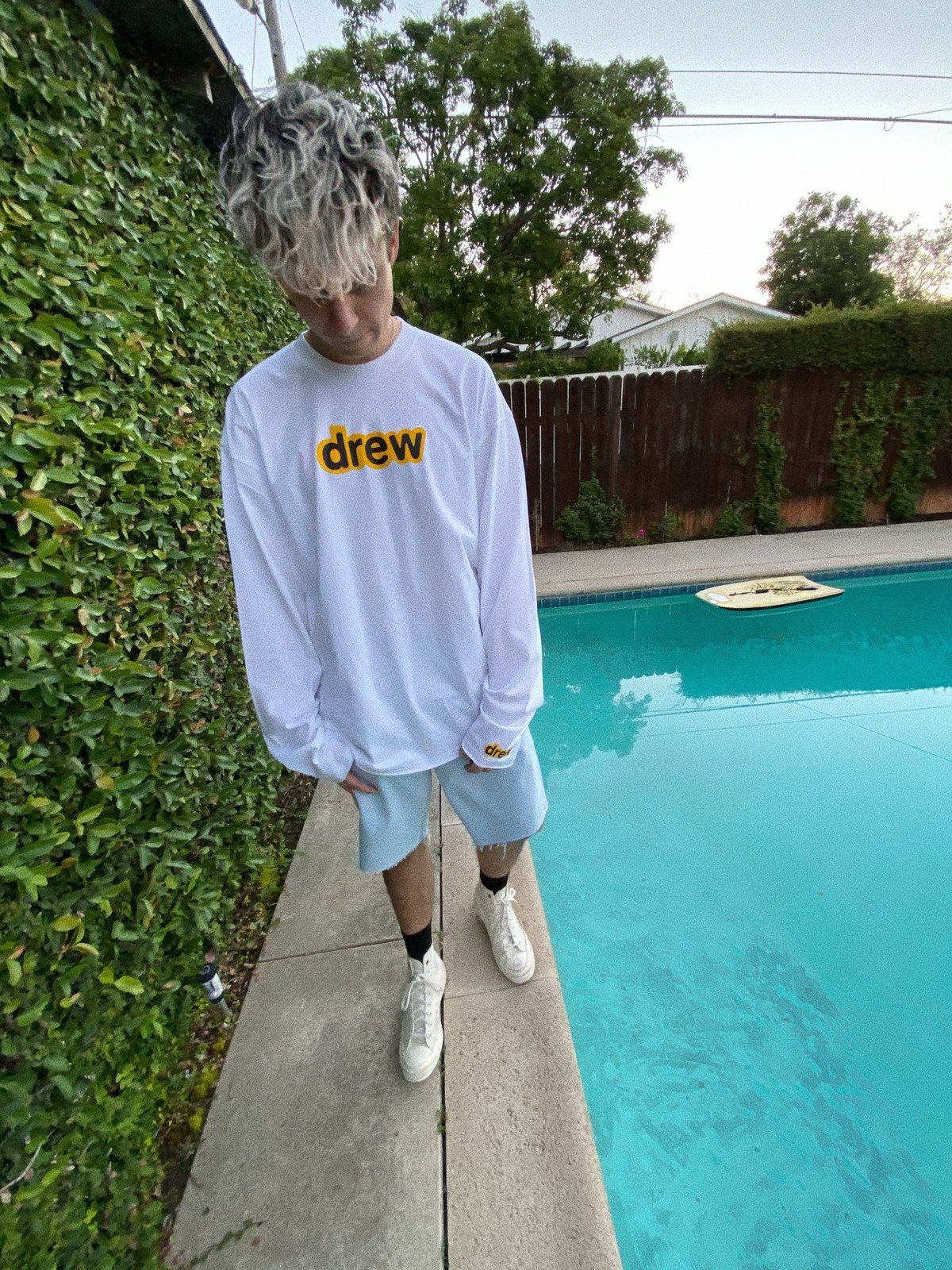 Drew House/Mascot LongSleeve WHITE | BINGOSTAR