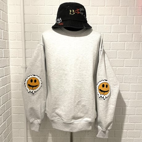 MISTER CHILD/Smile elbow  crewneck "LIGHT GREY"