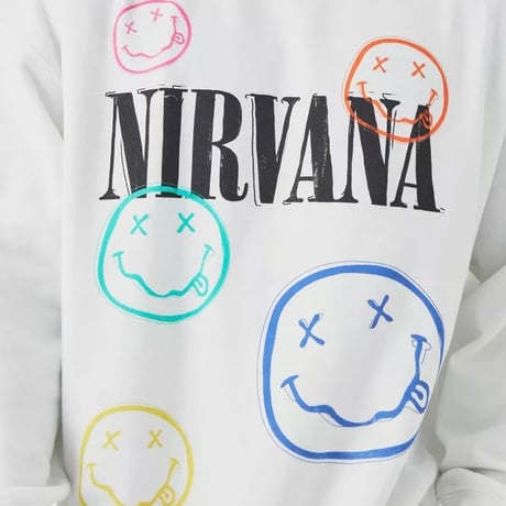 NIRVANA/Official Crewneck WHITE