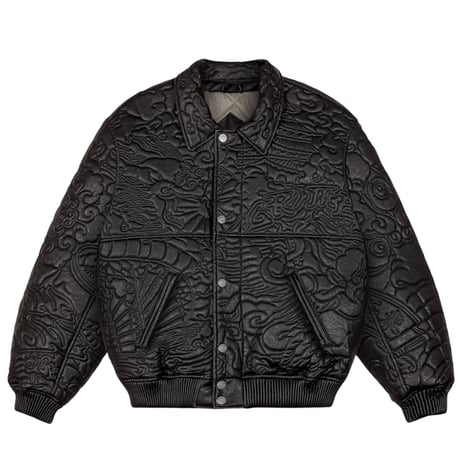 GRMY/ SAMPANS LEATHER JACKET  BLACK