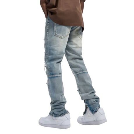 Mismatch NYC/Damage Zip up Denim