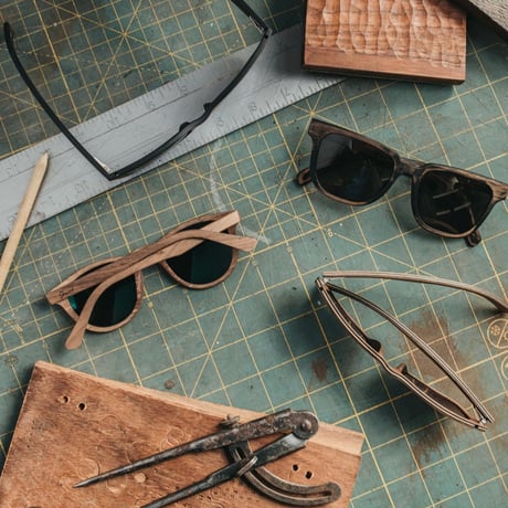 Shuwood/wood square sunglasses