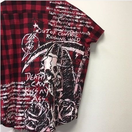Granted/Art Paint Oversized cut off shirts