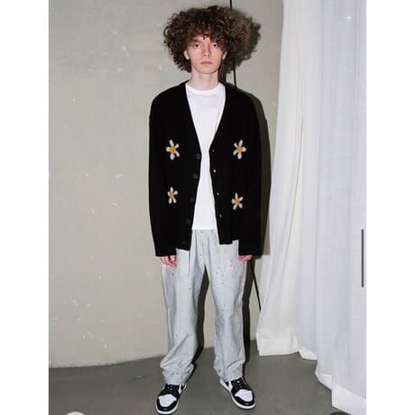 MISTER CHILD/WOOL Knit cardigan "BLACK"