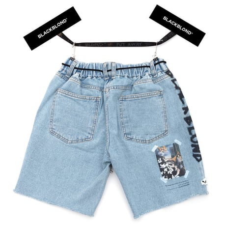 BLACK BLOND/CUSTOM Denim Shorts BLUE