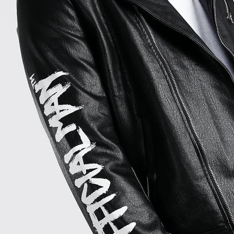 BOOHOO /Paint Art SMILE Biker Jacket
