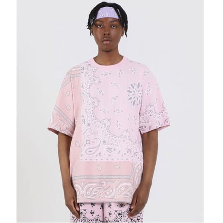 FNTY/ ２TONE HAND STITCHING PAISLEY Tshirts "PINK"