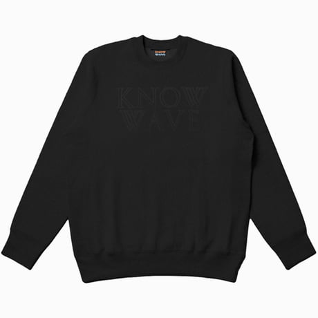 Know Wave/Logo スエット　ブラック