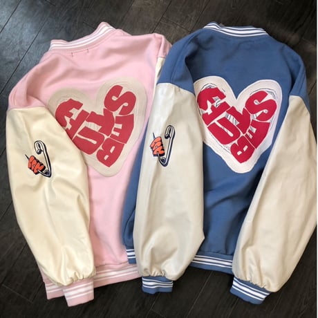 WOSS.official/ HEART Stadium Jacket PINK