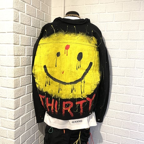 Mismatch NYC/smile paint denim jacket